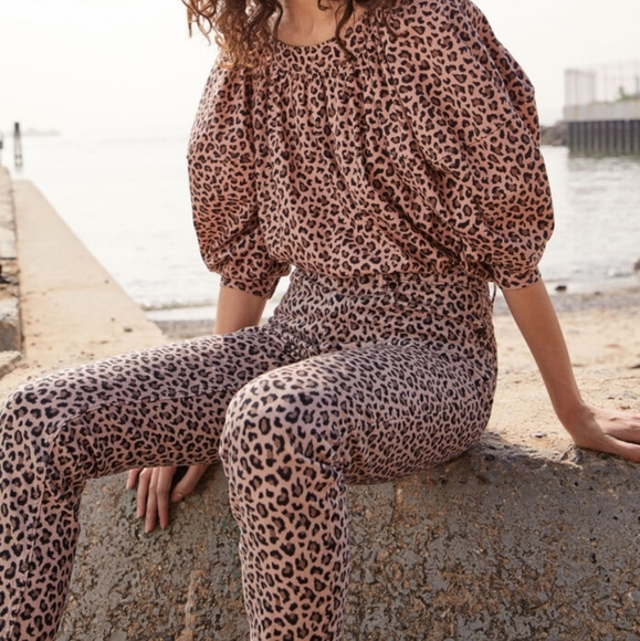 High Waist La Vie by Rebecca Taylor Wild Denim Ocelot Ines Size 29 - Picture 3 of 14